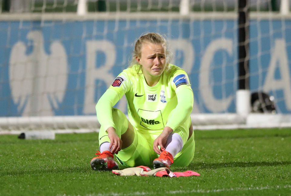 Hannah Hampton was tearful after being told of her exclusion from Team GB's women's football squad