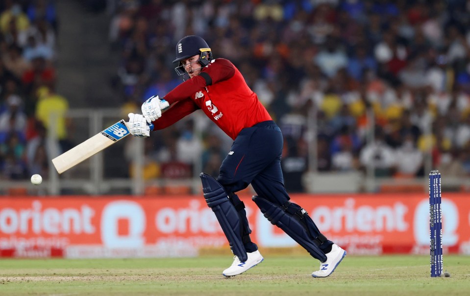 Jason Roy eases one through the leg-side during his match-winning innings