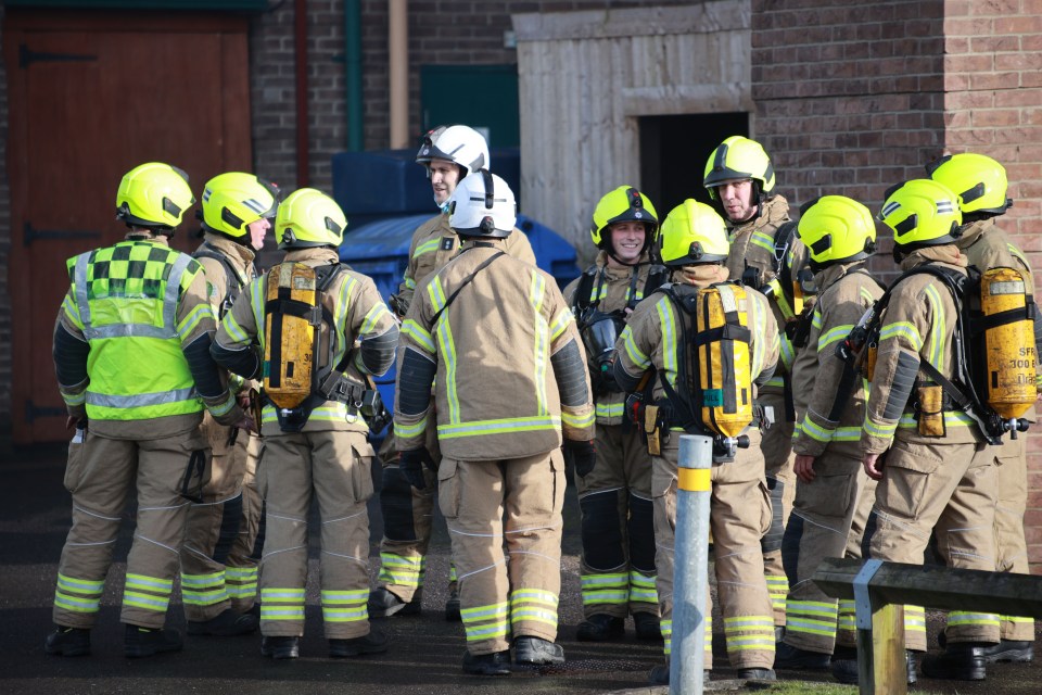 Crews from West Sussex and Surrey attended the blaze