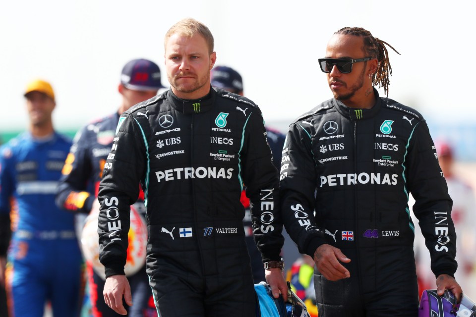 Valtteri Bottas and Lewis Hamilton are team-mates at Mercedes