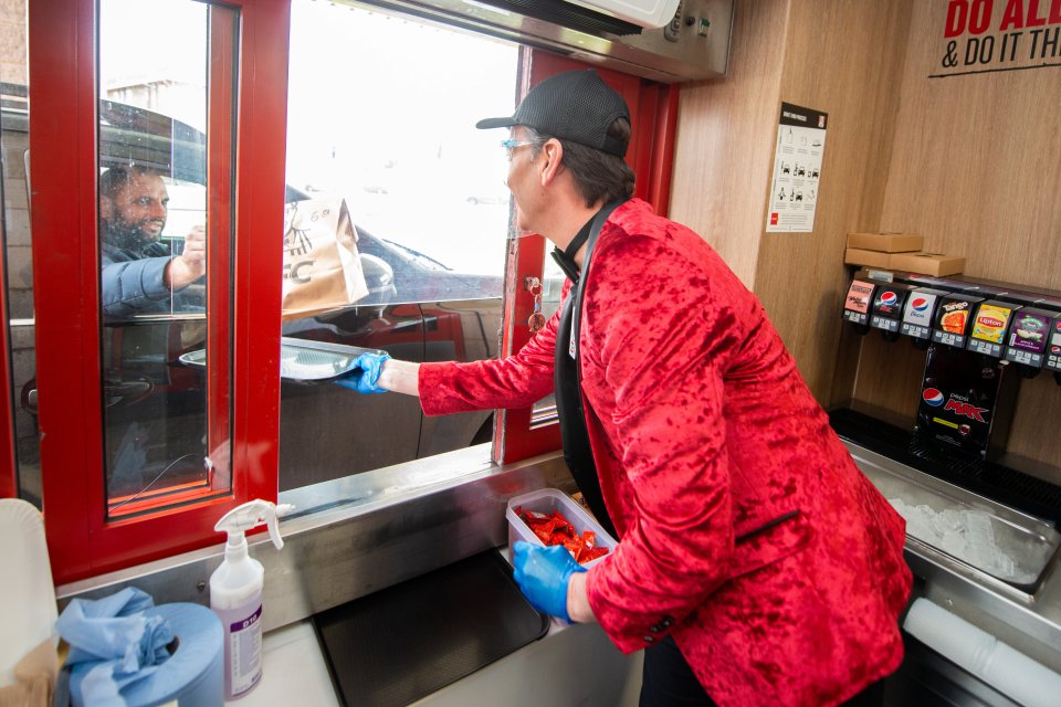 Craig Revel Horwood at KFC in aid of Comic Relief, Southampton