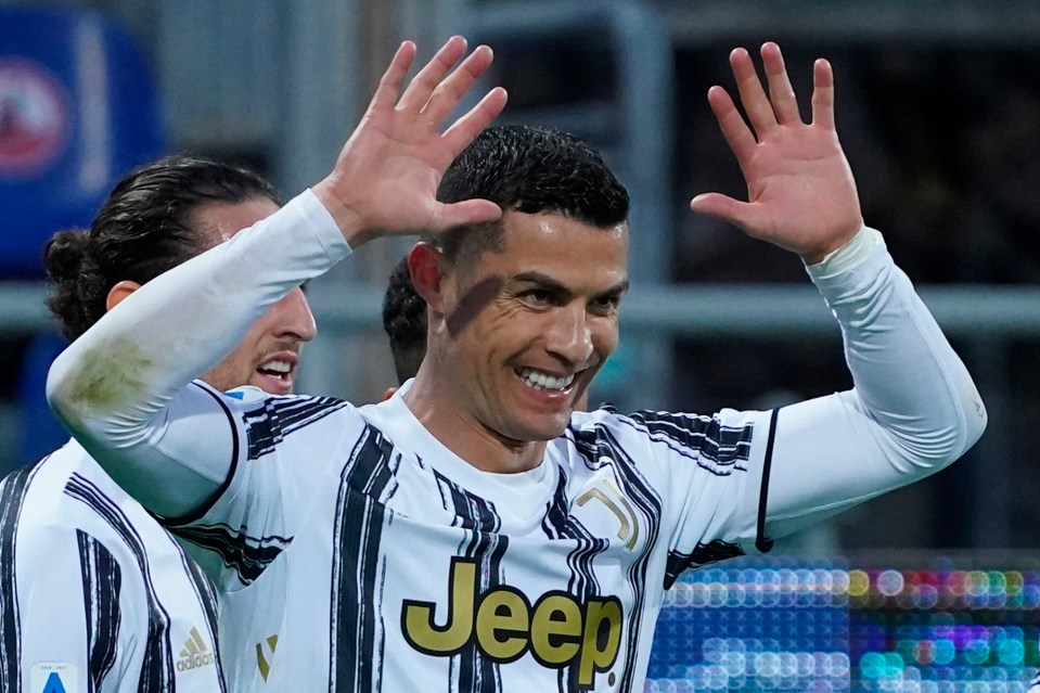 Cristiano Ronaldo, 36, celebrates a stunning hat-trick as Juventus won 3-1