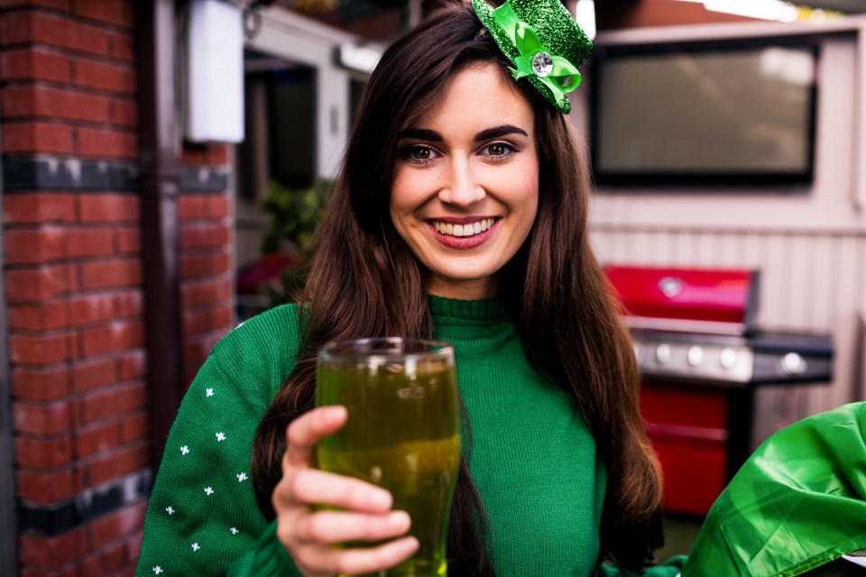 Some bars and pubs serve green-tinted lager to celebrate the day