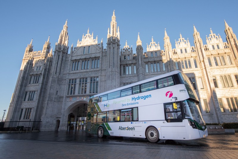 Aberdeen launched the first green hydrogen-powered double decker buses last year