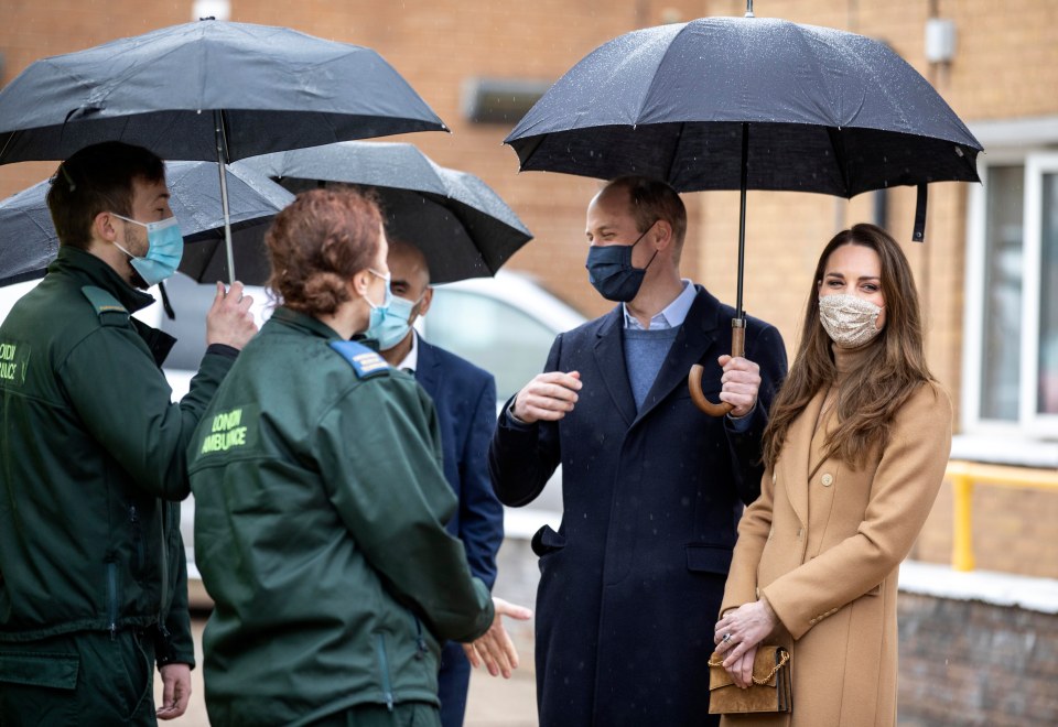 The royal couple joked with paramedics