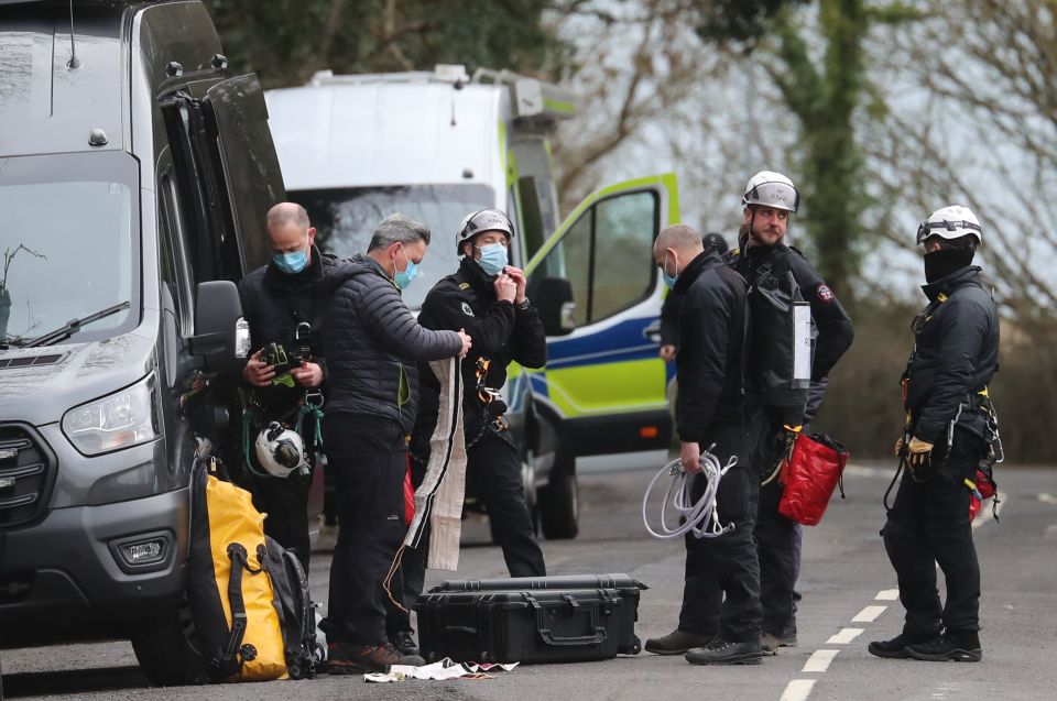 Officers sealed off an area in Dover