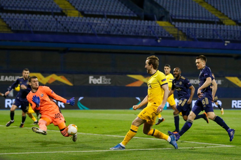 Tottenham main man Harry Kane goes close in the first half of this Europa League last-16 second leg but it was downhill after that