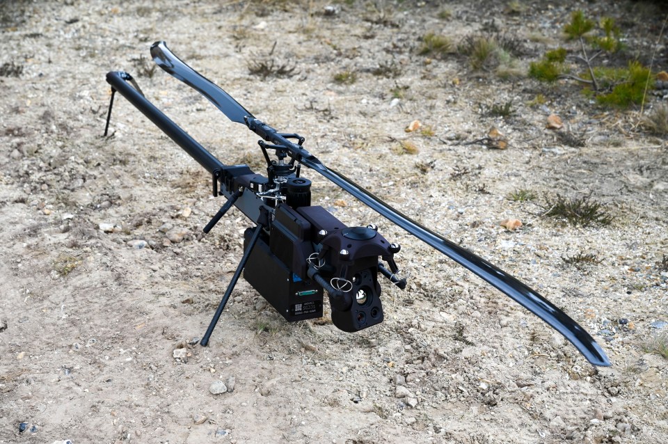 The Ghost copter drone, above, is designed to fly quietly. Larger quadcopter drones are also being used to drop off ammo and recover wounded soldiers from the battlefield