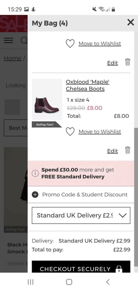 She got four pair of heeled boots for just £20