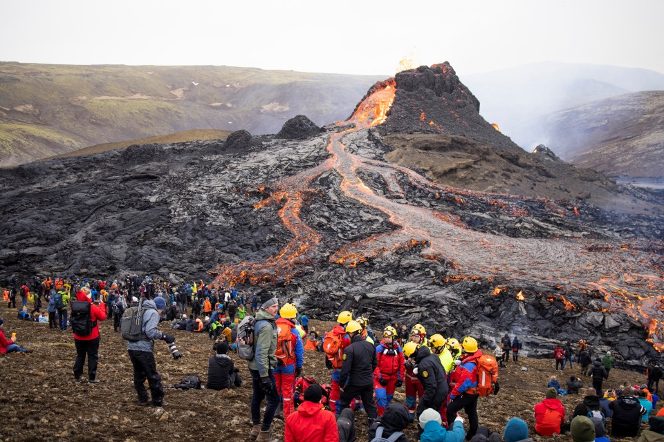 Hikers have been visiting the volcano