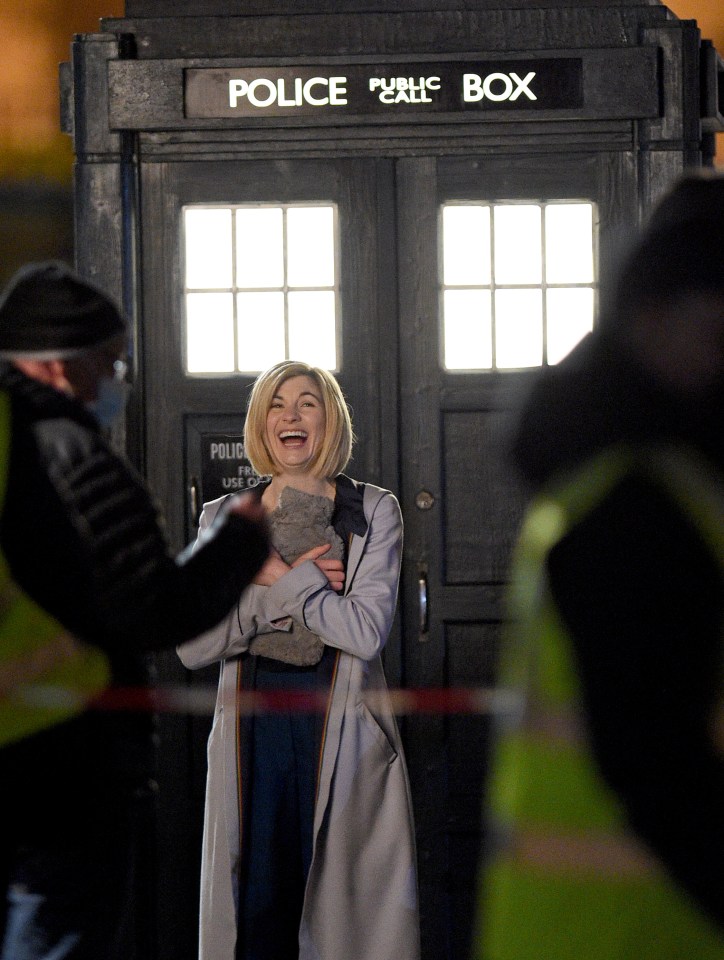 Jodie Whittaker was in fits of laughter on the Doctor Who set