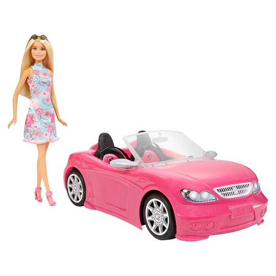 Your kids can whizz Barbie away in this flash car