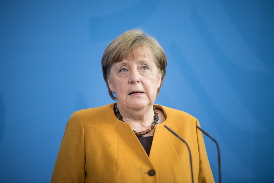 Angela Merkel announcing her decision to backtrack over Eastter lockdown plans