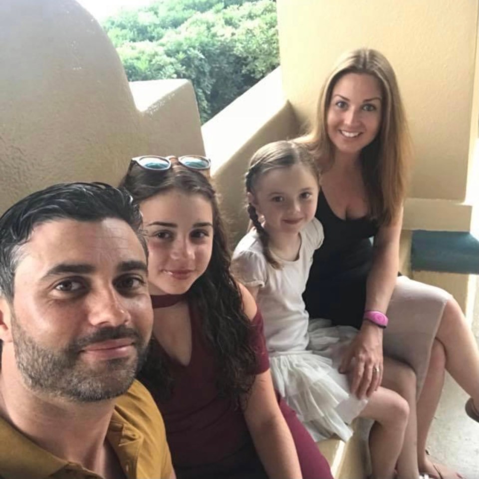 Amy, pictured with her husband Ollie and their kids Amelie and Isabella, says she and Hayley couldn't do it without each other