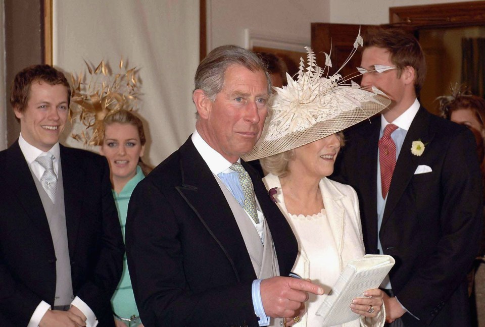 Tom Parker Bowles, left, is the stepson of Prince Charles, centre