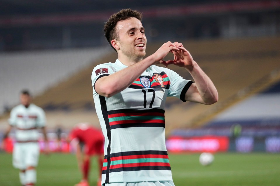 Diogo Jota scored a brace for Portugal during their clash with Serbia