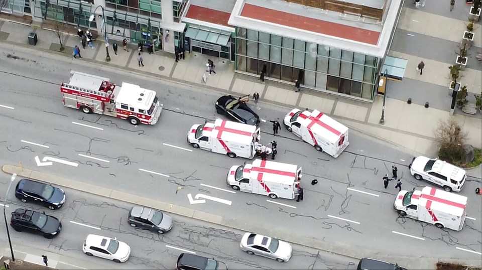 Eleven ambulances rushed to the scene