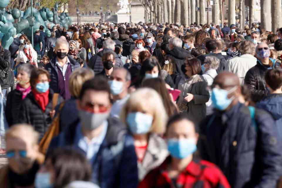 Parisians made the most of the fine weather