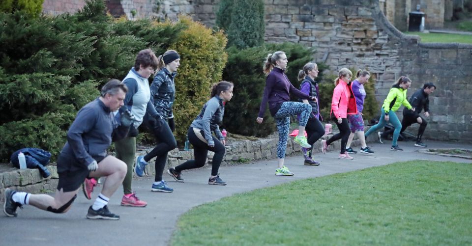 Super-fit Brits took part in a 'Boot Camp' class in Springhead Park, Rothwell, Leeds