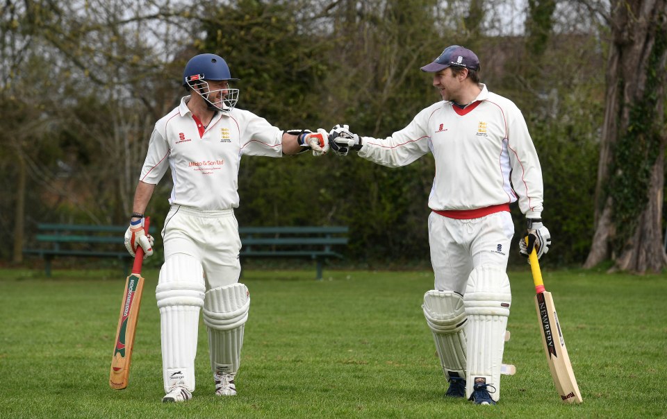 Jamie Snape and Stu Robbins from Blandford Cricket Club gave a fist pump of freedom in Dorset