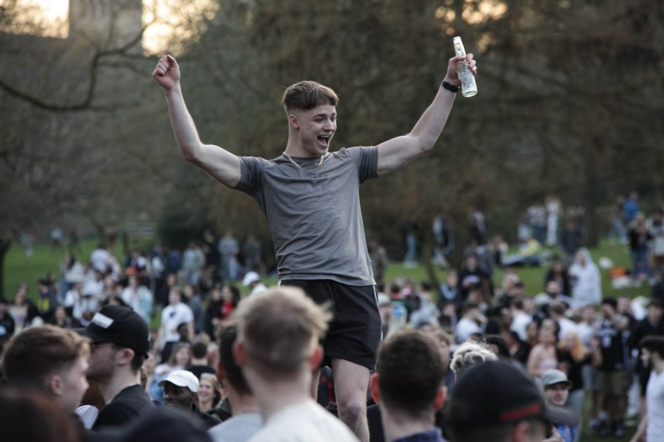 Revellers danced and partied in the warm weather