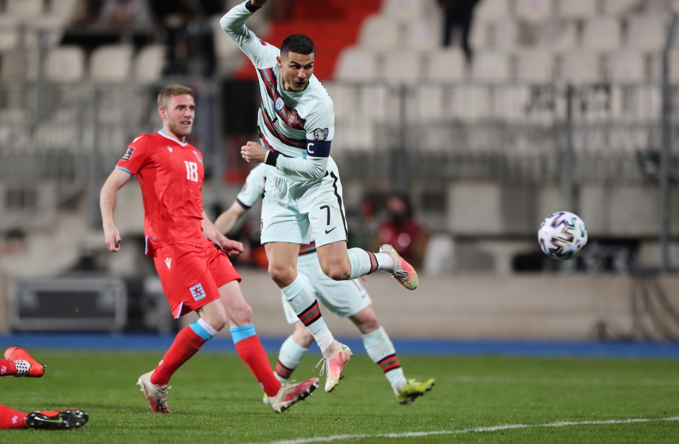 Ronaldo volleyed home from five yards to put Portugal 2-1 up