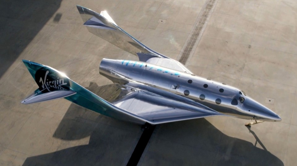 Virgin Galactic's third spaceship was unveiled on Tuesday