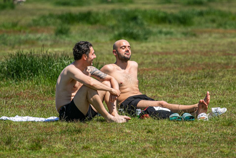  The sun is only expected to get hotter. Pictured - people sunbathing on Wimbledon Common , May 31