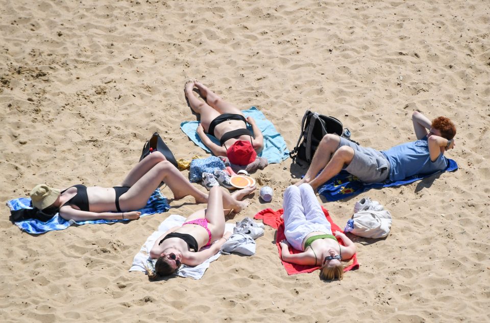  People enjoying the sun in Bournemouth yesterday