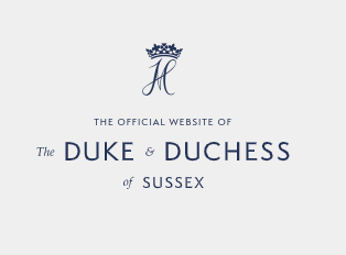 The Sussex Royal logo featured the initials 'H' and 'M' under a crown