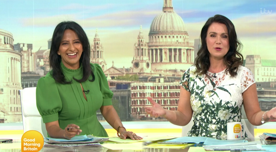 Ranvir Singh and Susanna Reid hosted Good Morning Britain together today