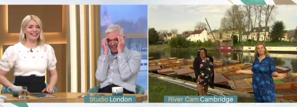 Holly and Phil were in a playful mood on today's This Morning