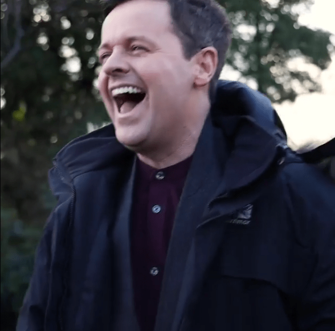 But Dec seemed to take it as a joke and continued his 'evil laugh' from the scene