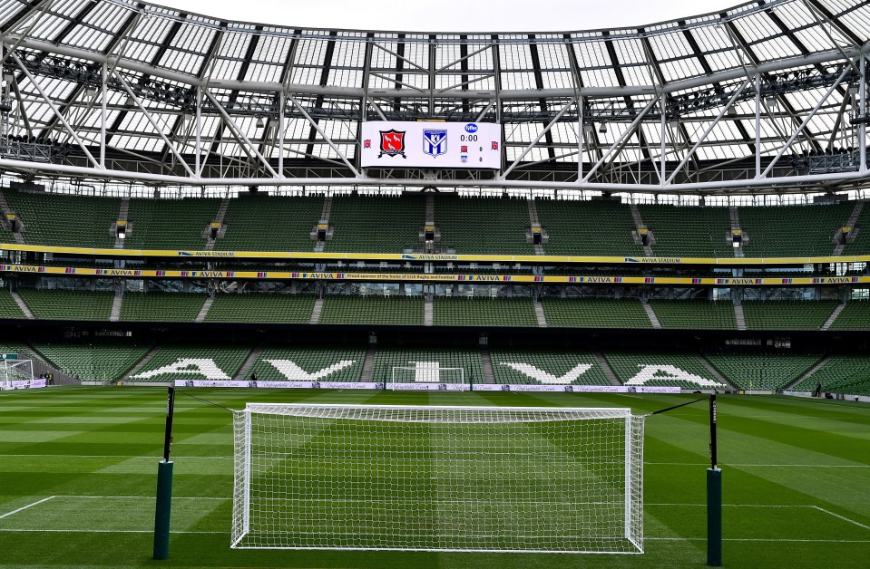 Dublin’s Aviva Stadium is supposed to host matches this summer