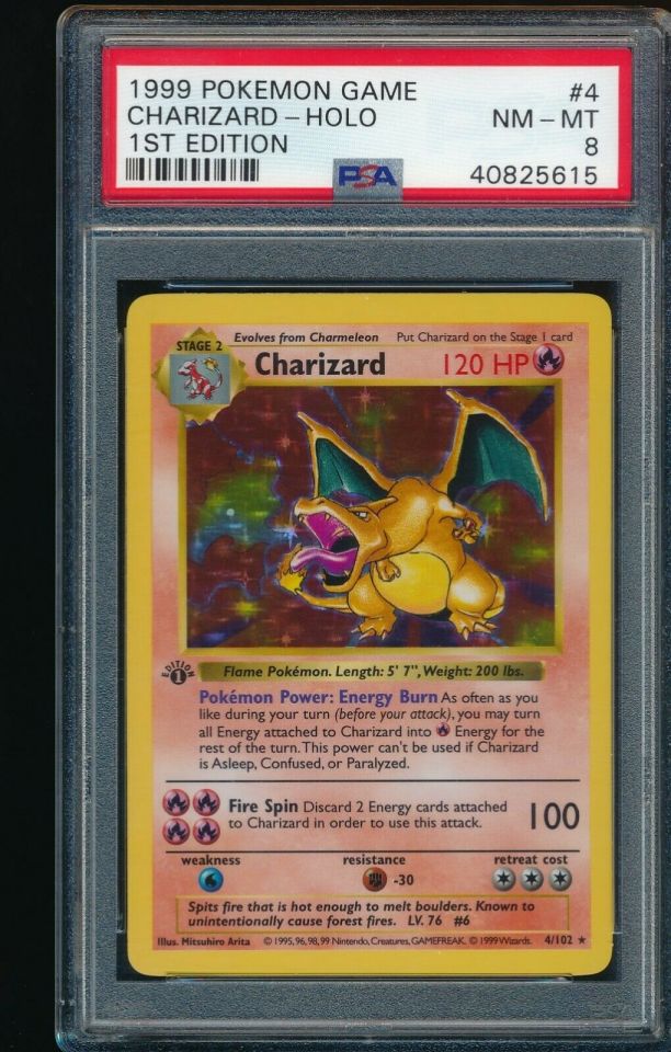 The card shows a creature called Charizard