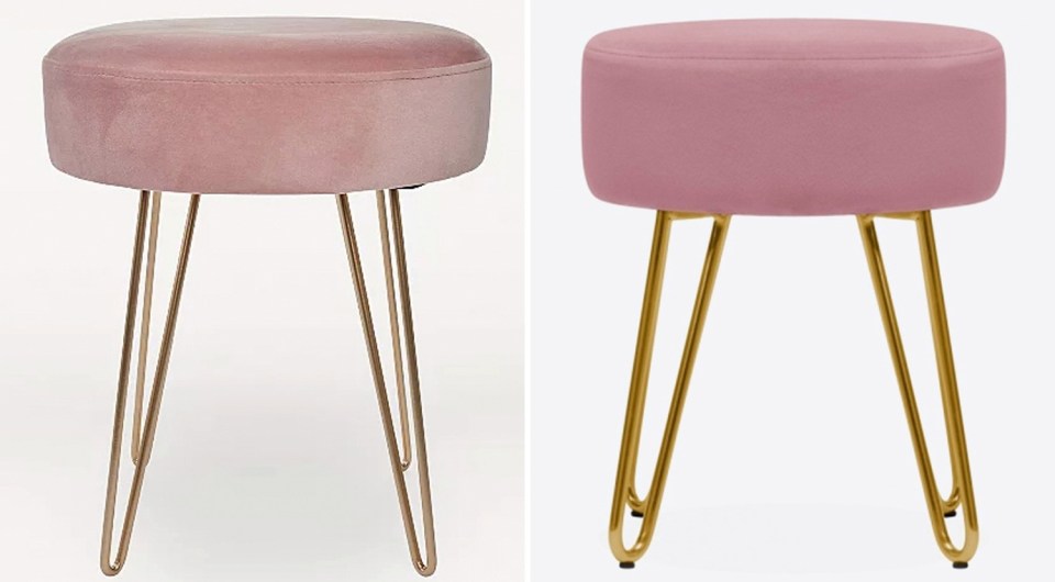 Get a matching stool to go with the footstool, with Asda's version, left, just £20