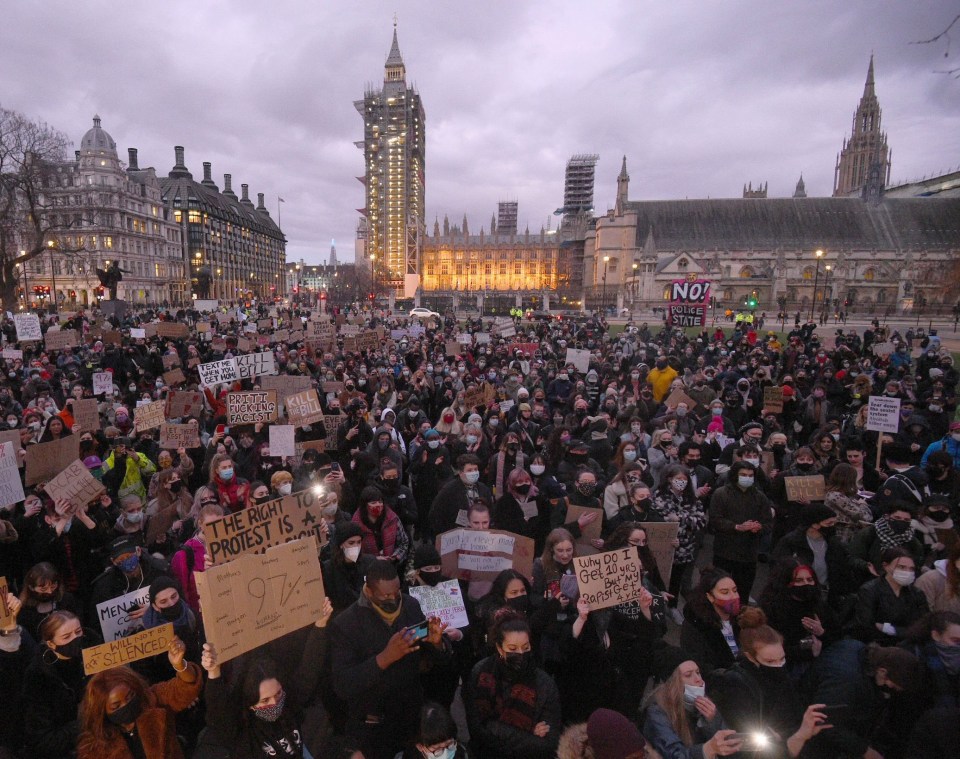 Protesters gathered for a third day of protest in London