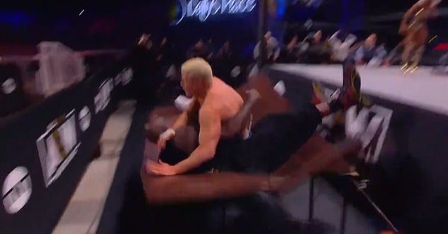 Shaq took on Rhodes in his first wrestling match for AEW Dynamite