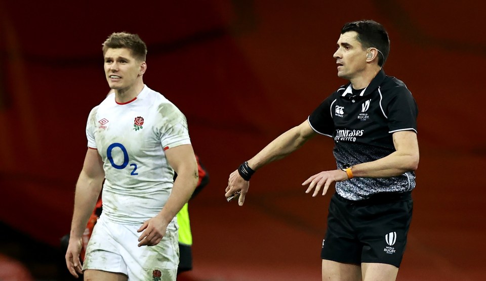 Owen Farrell was left bemused by Pascal Gauzere’s officiating