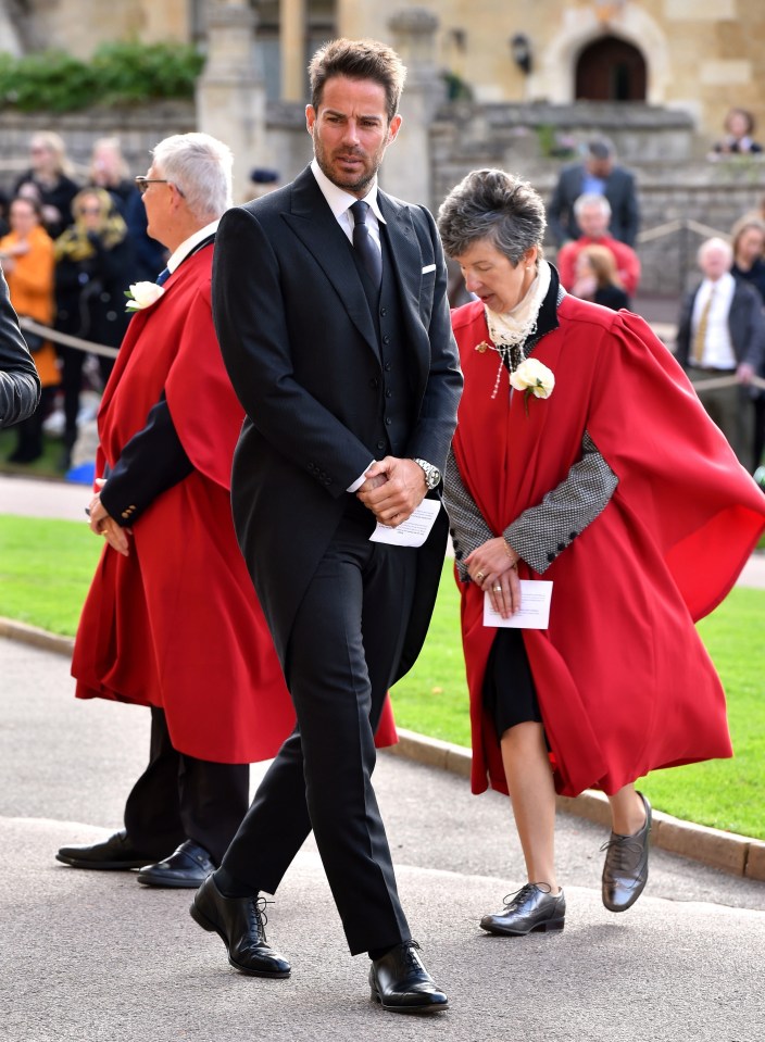 Jamie Redknapp arrives at the wedding of Princess Eugenie and Jack Brooksbank