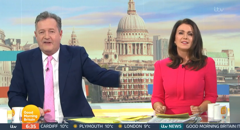 Piers and Susanna clashed over Harry and Meghan again today