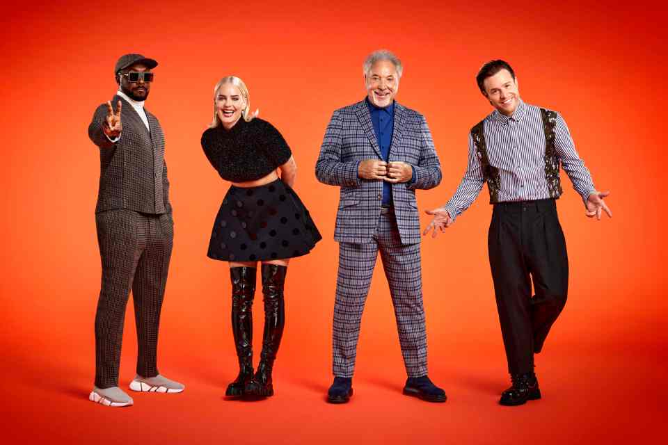 The Voice UK will.i.am, Anne-Marie, Sir Tom Jones and Olly Murs