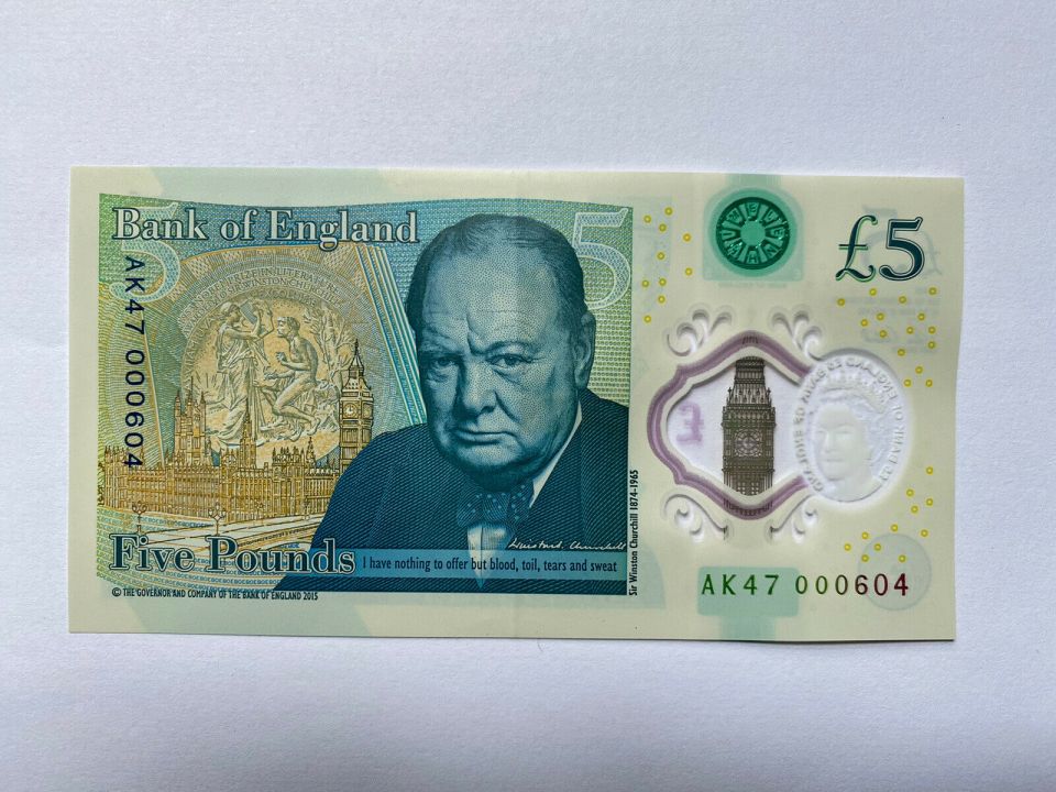 Plastic £5 notes with an AK47 serial number sell for inflated amounts online