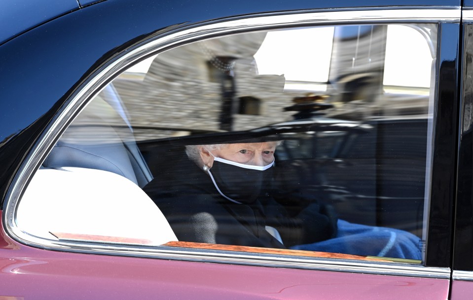 The Queen pictured with Lady Susan in the State Bentley