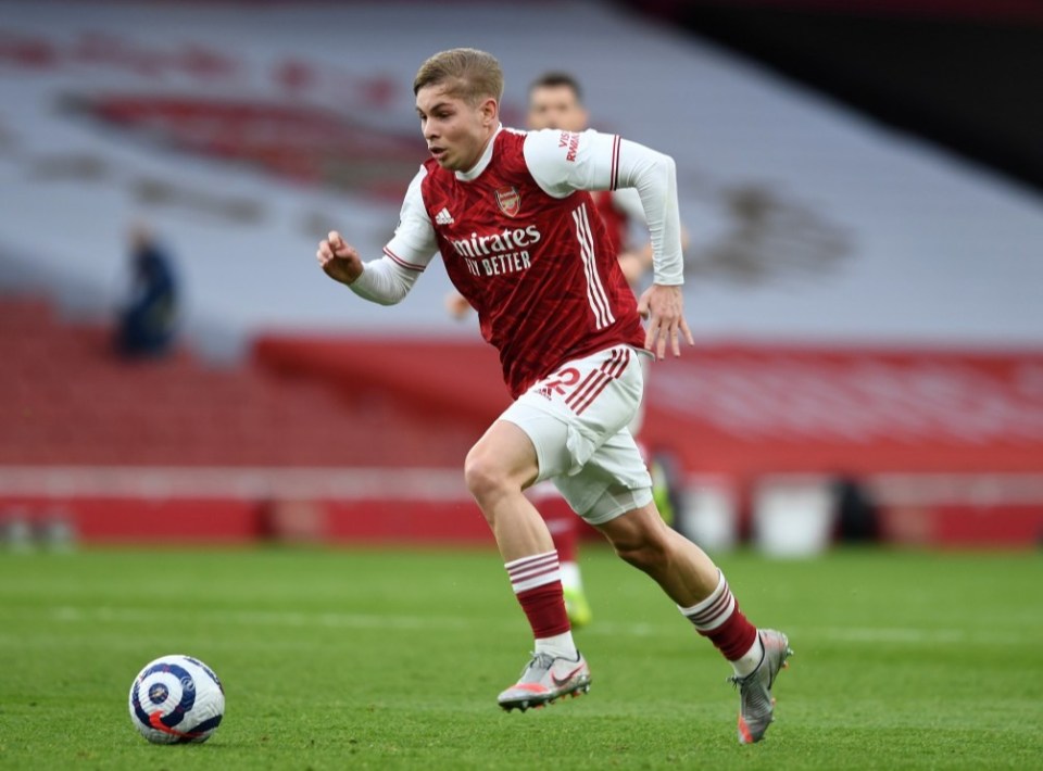 Emile Smith-Rowe faces race to be fit after picking up an ankle injury