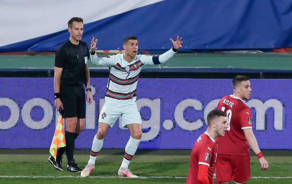 Ronaldo, 36, had an on-field meltdown towards the end of the game