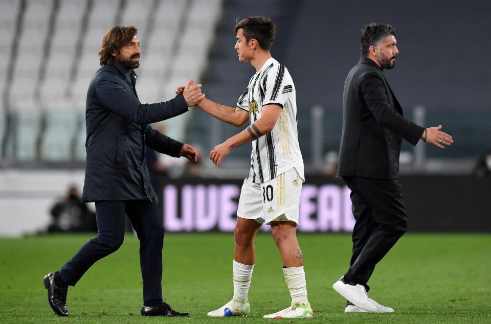 Andrea Pirlo is adamant Man Utd target Paulo Dybala will be at Juventus next season