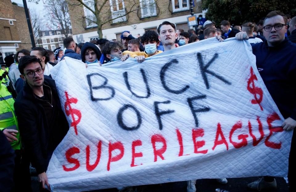 Fans outside Chelsea brought traffic to a standstill