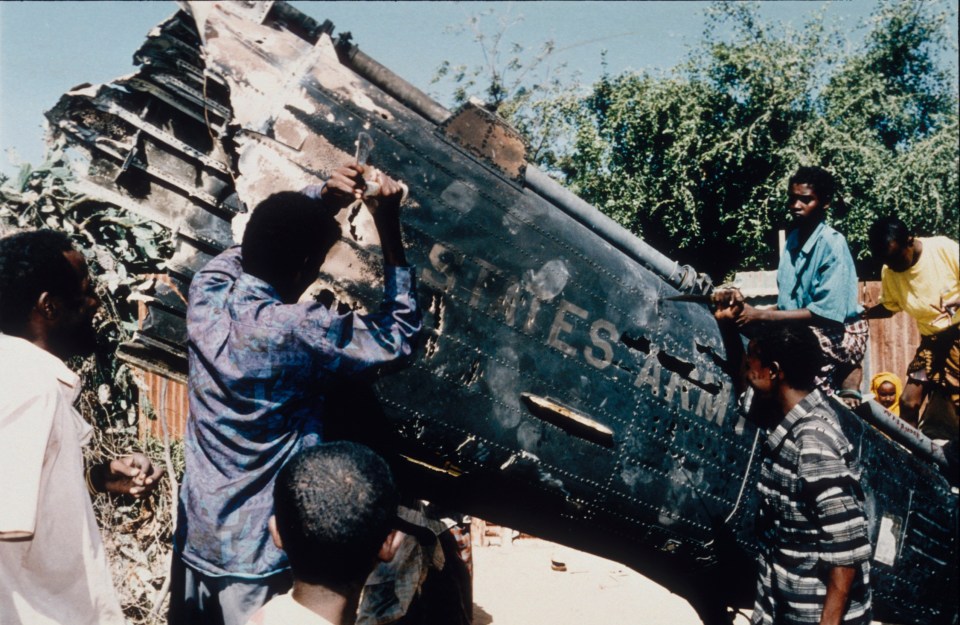 Dead American soldiers were dragged through the streets of Mogadishu in 1993 after Black Hawk helicopters were brought down