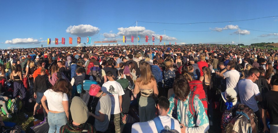 Thousands of people queueing ahead of the popular festival in 2017